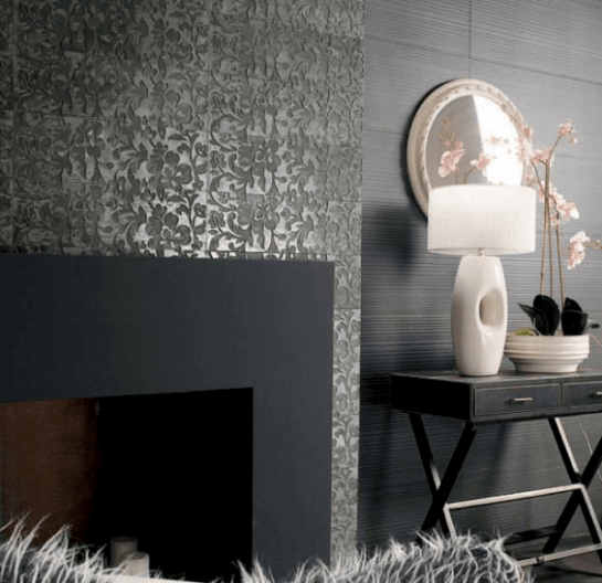 decoración con cerámica cerámica con volumen que decora paredes
