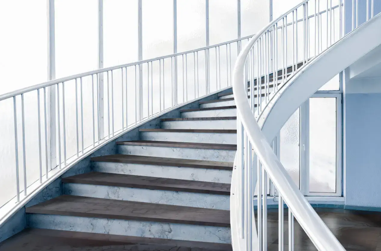 Peldaños metal escaleras