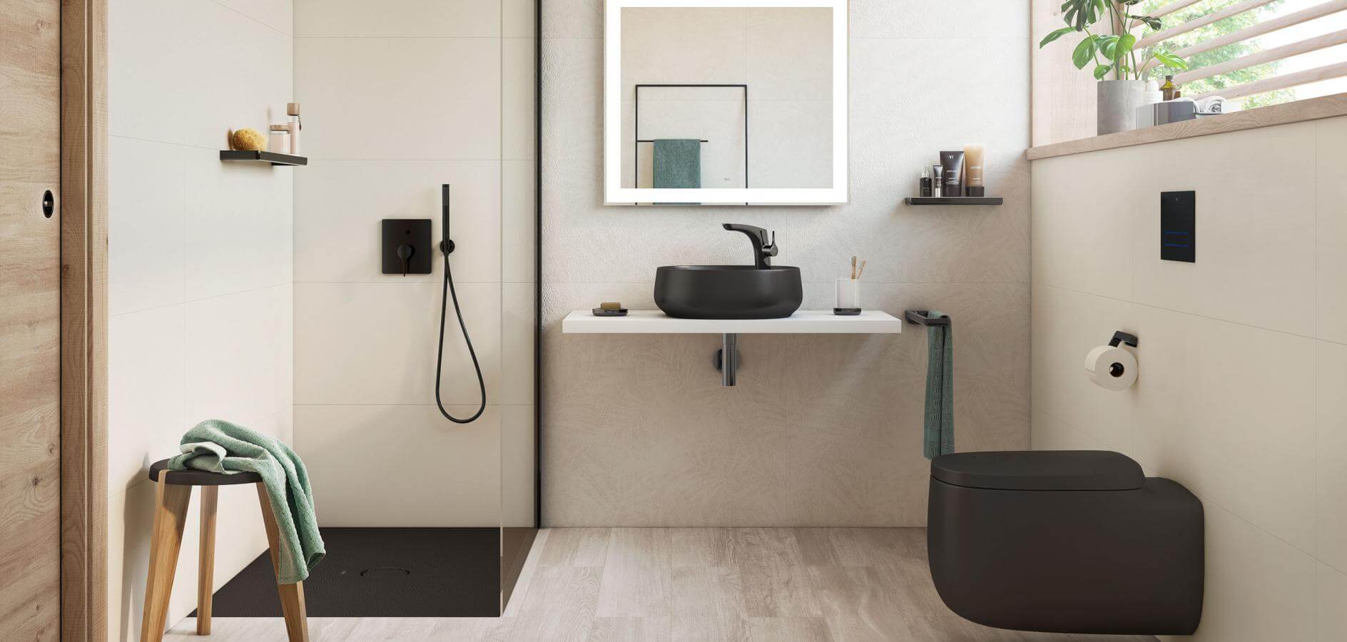 banos pequenos baldosas ceramicas - ¿Qué baldosas funcionan mejor en baños pequeños?