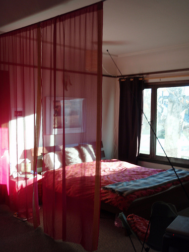 cortina separadora dormitorio - Dividir los espacios