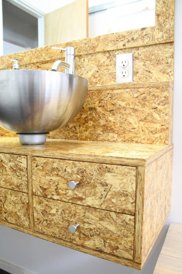 mueble lavabo de madera conglomerada